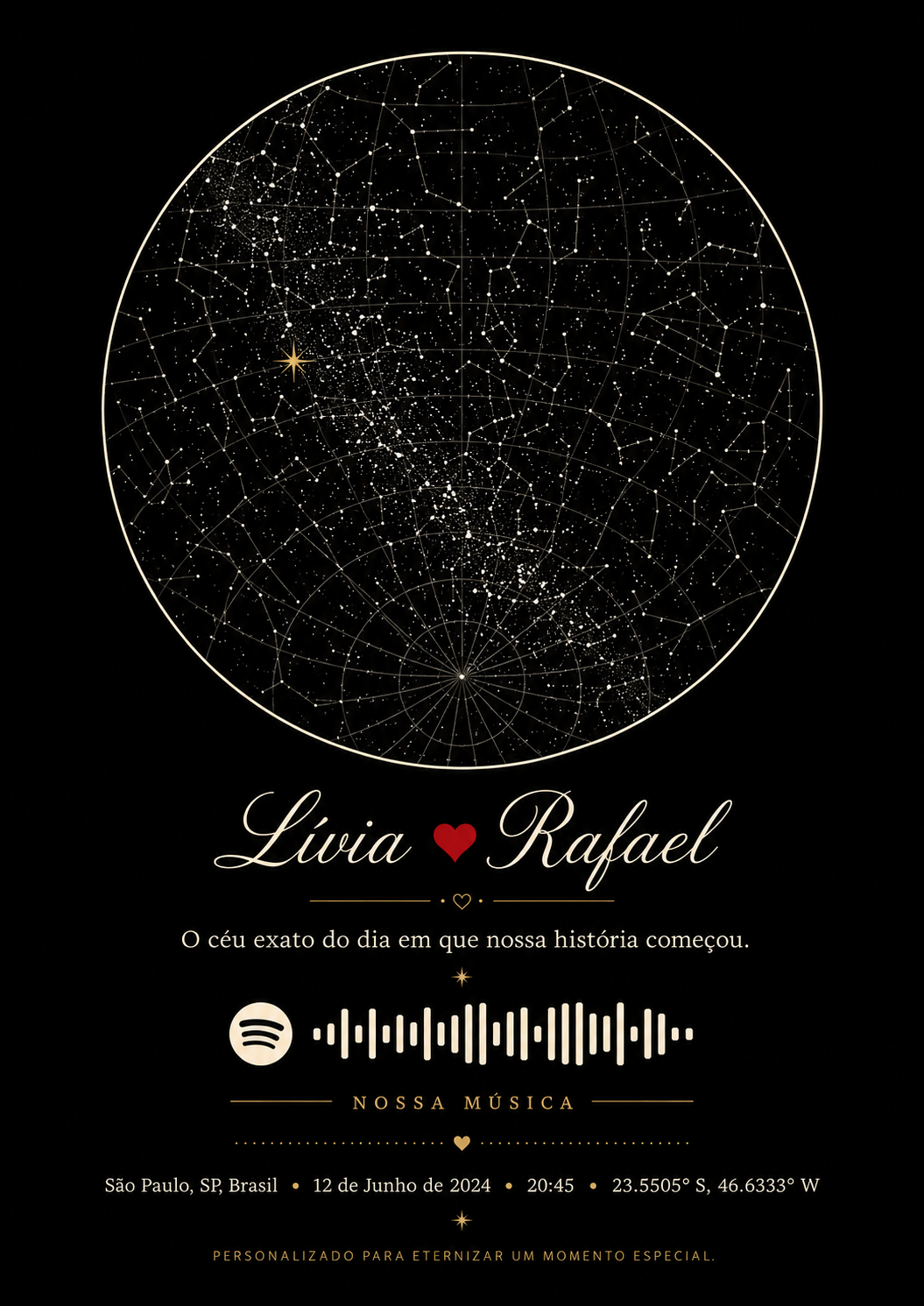Mapa do Céu Personalizado