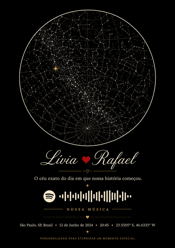 Mapa do Céu Personalizado